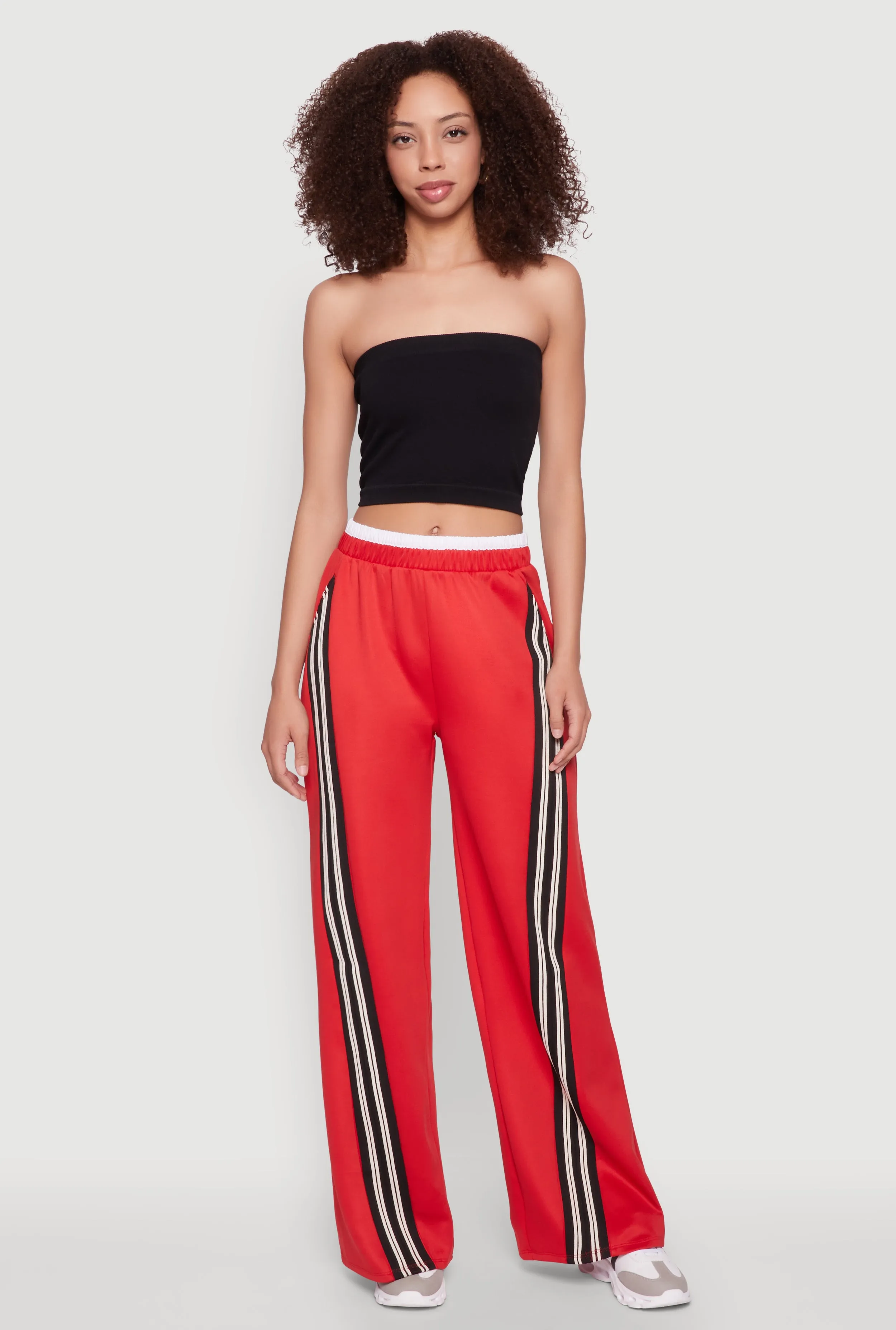 Stylish High Waisted Contrast Trim Scuba Active Pants sold by Rainbow product image thumbnail 2