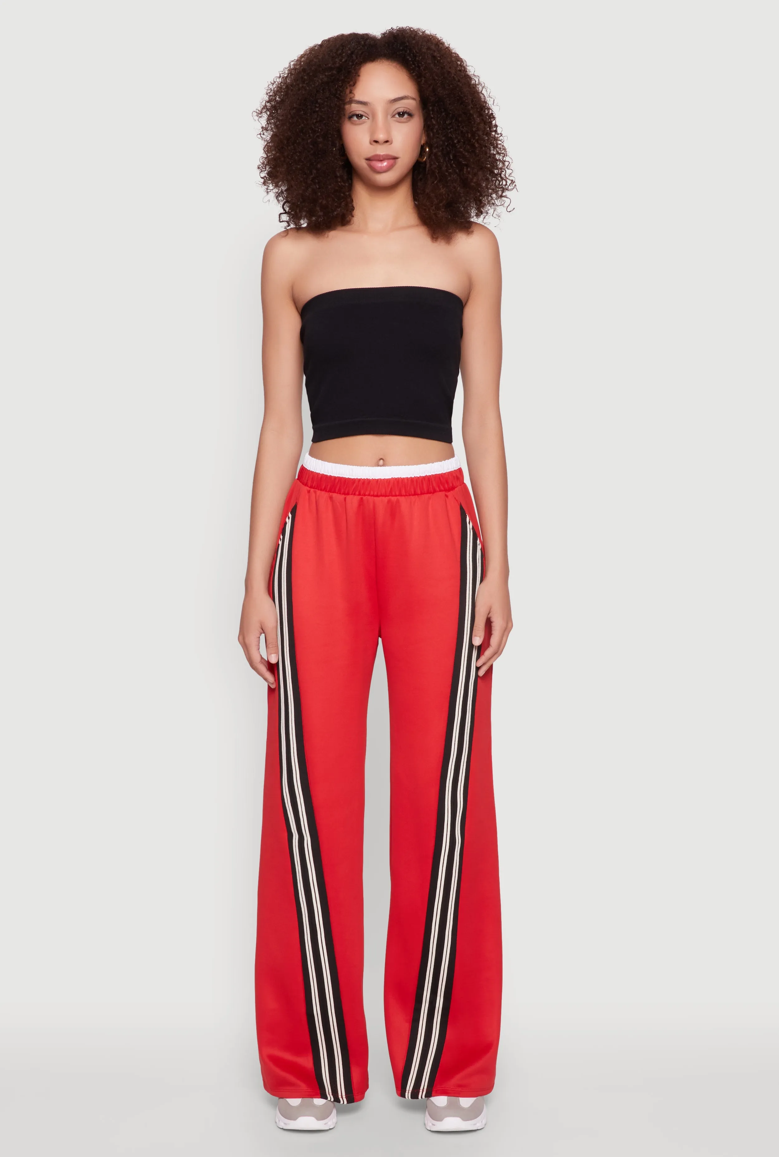 Stylish High Waisted Contrast Trim Scuba Active Pants sold by Rainbow