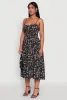 Ditsy Floral Tiered Sundress with Tie Front Keyhole sold by Rainbow