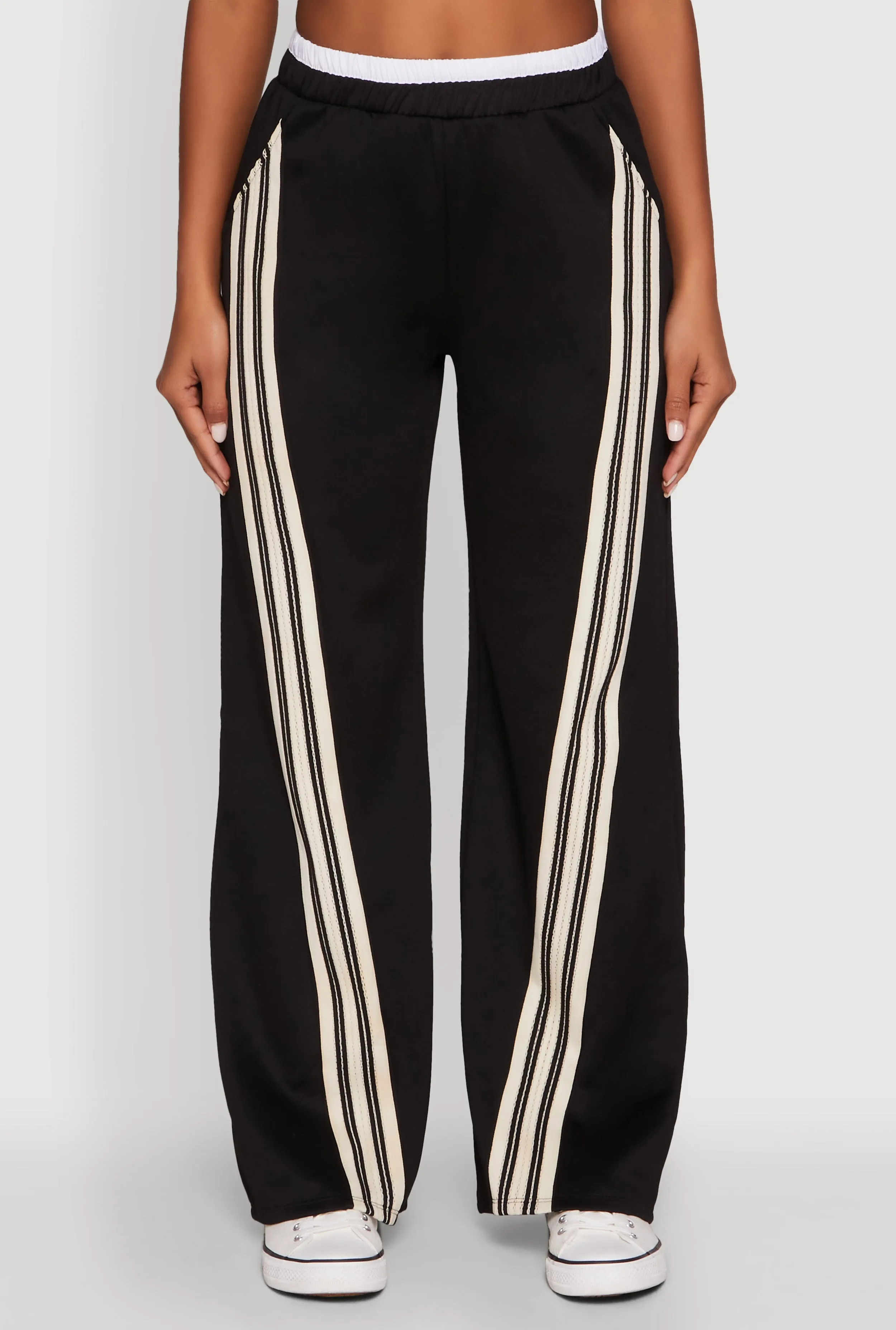 Stylish High Waisted Contrast Trim Scuba Active Pants sold by Rainbow product image thumbnail 5