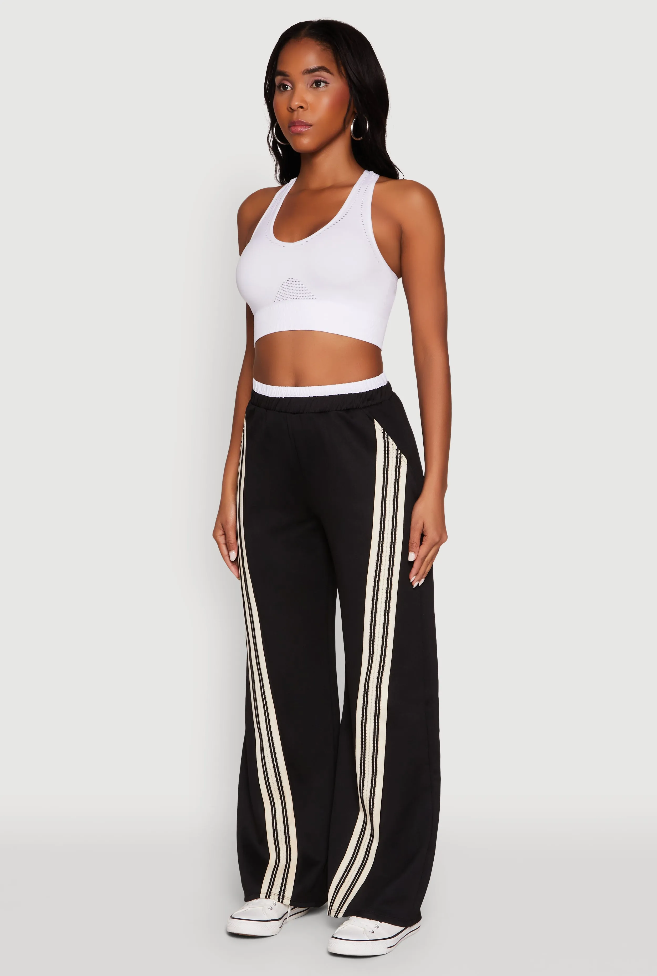 Stylish High Waisted Contrast Trim Scuba Active Pants sold by Rainbow product image thumbnail 3