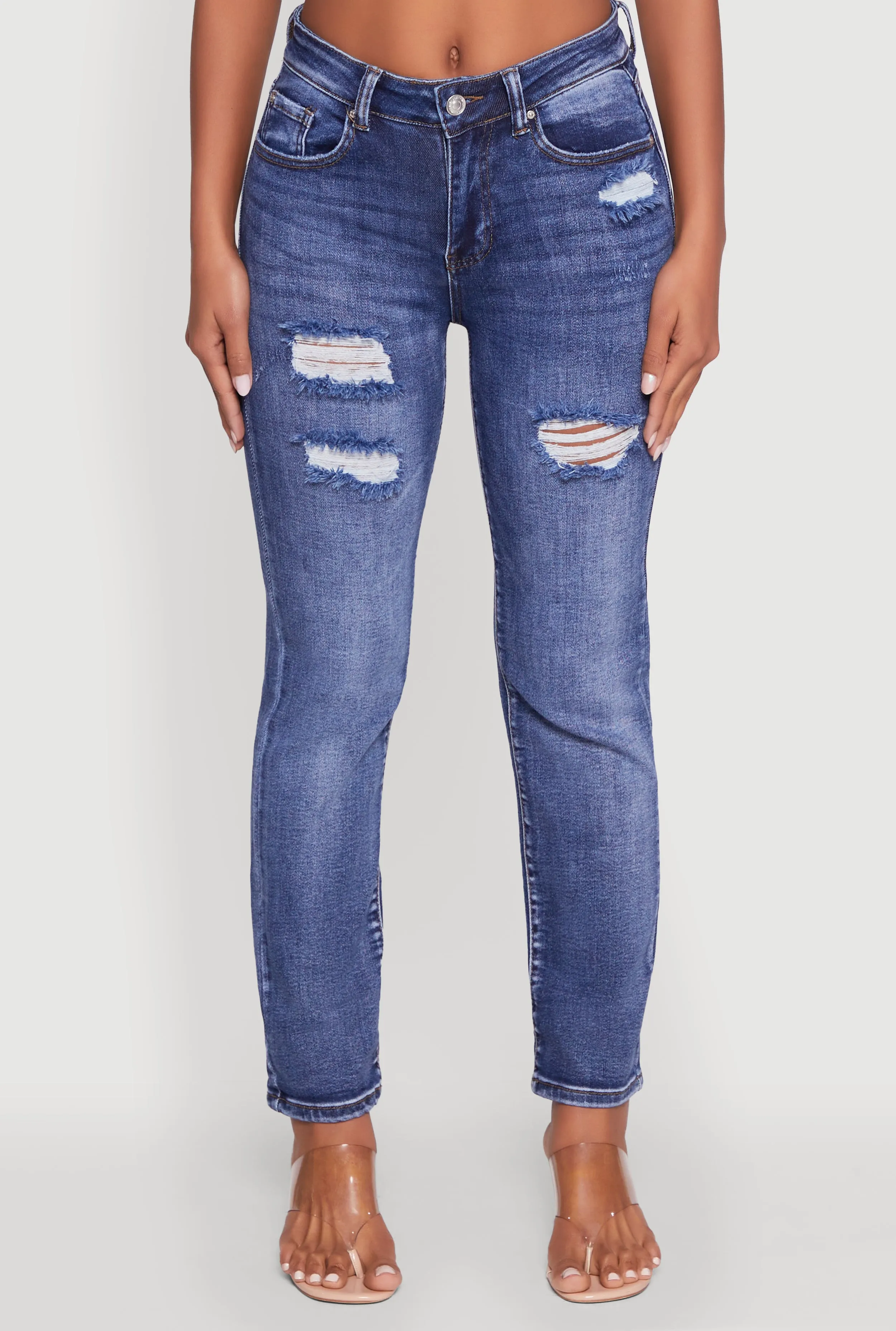 WAX Distressed Straight Leg Jeans sold by Rainbow product image thumbnail 5