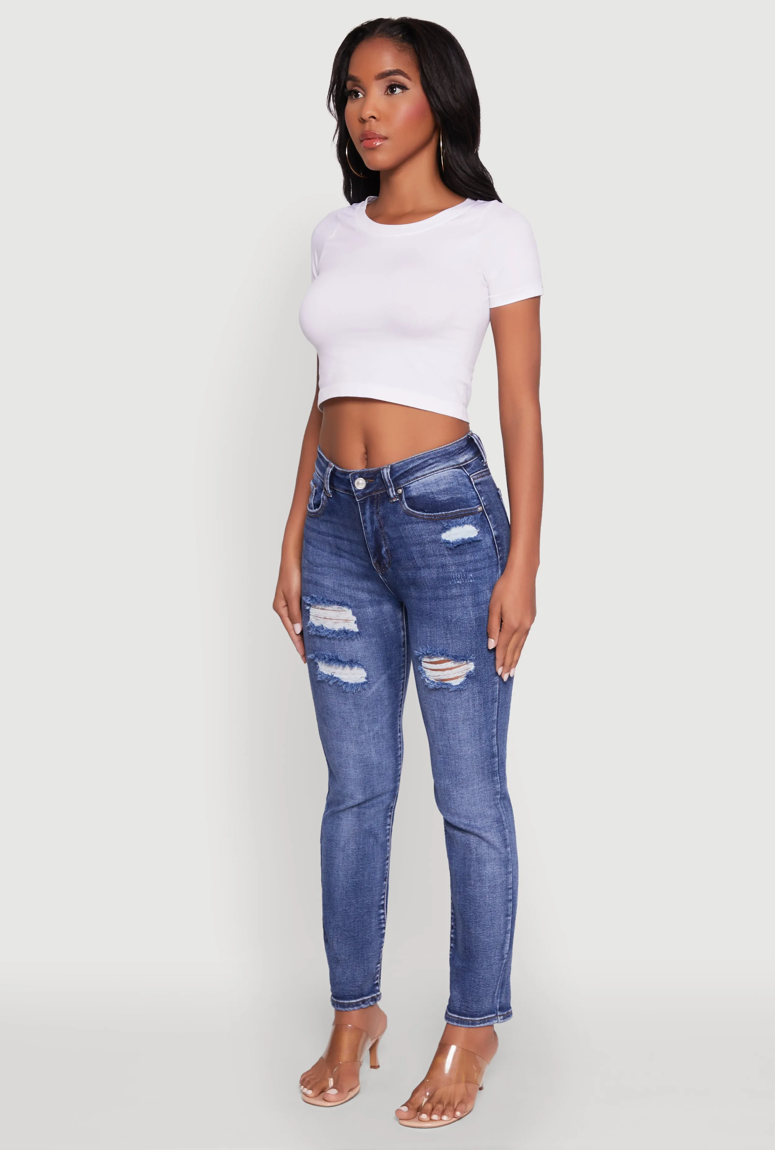 WAX Distressed Straight Leg Jeans sold by Rainbow product image thumbnail 3