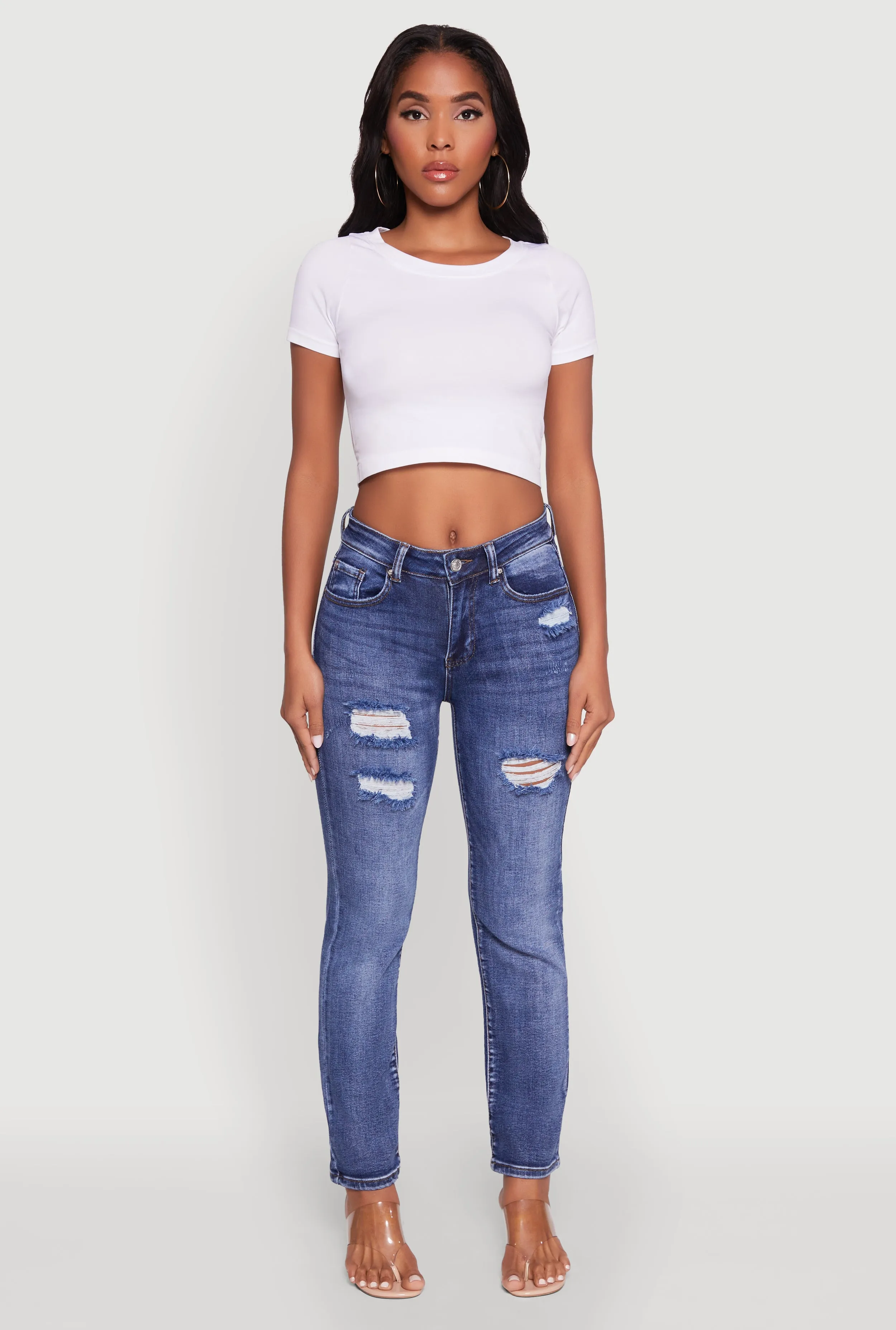 WAX Distressed Straight Leg Jeans sold by Rainbow product image thumbnail 2