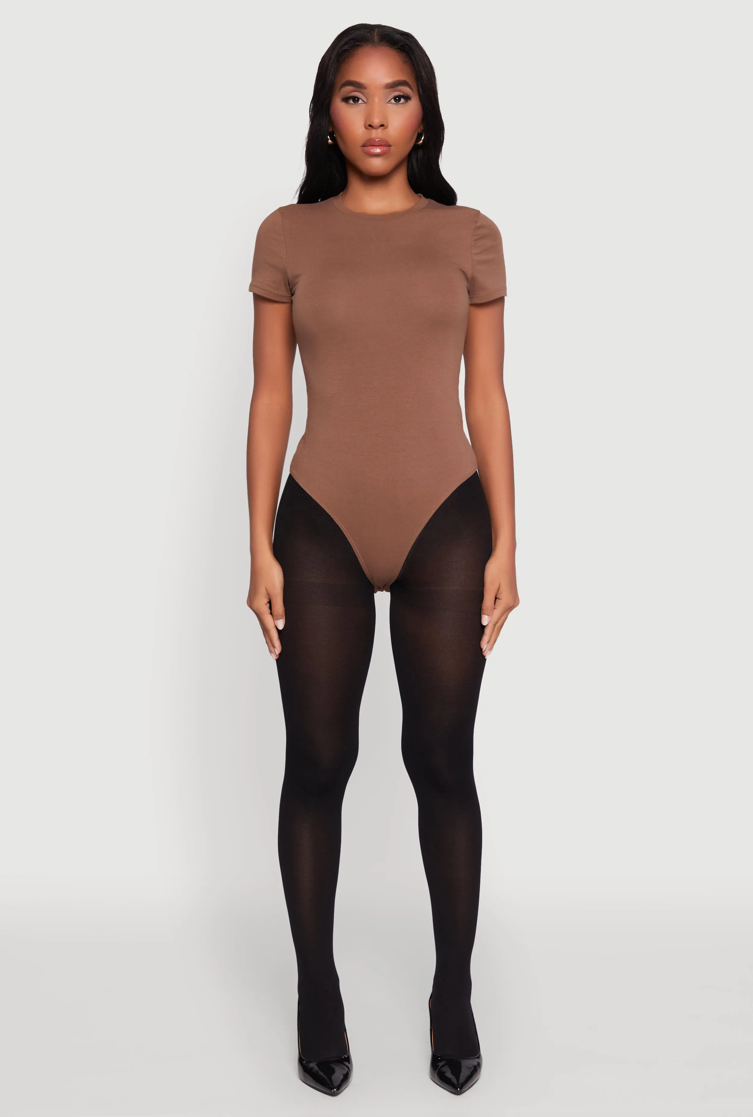 Crew Neck Short Sleeve Bodysuit sold by Rainbow product image thumbnail 3