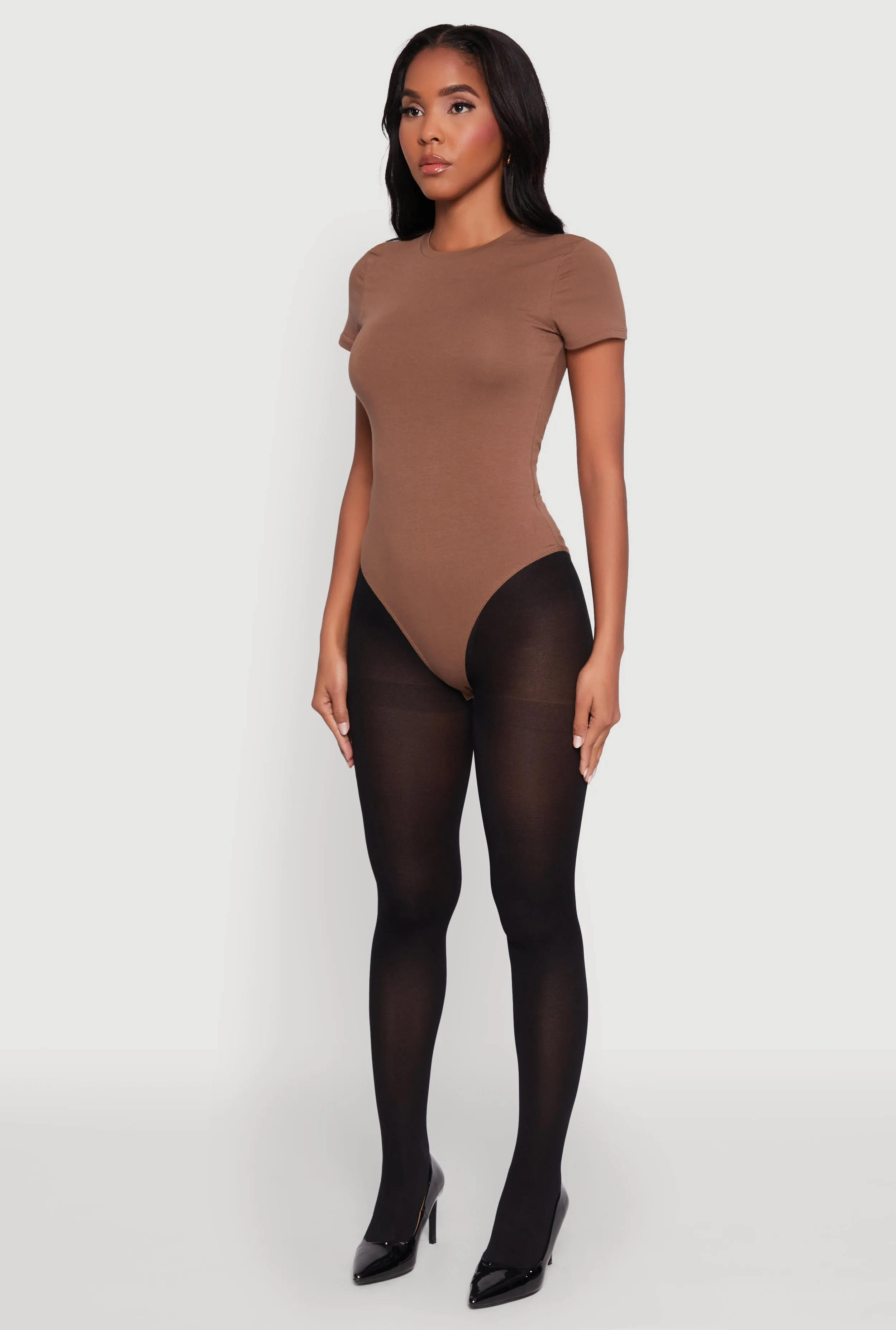 Crew Neck Short Sleeve Bodysuit sold by Rainbow product image thumbnail 5