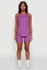 Stylish Mesh Detail High Waisted Bike Shorts sold by Rainbow