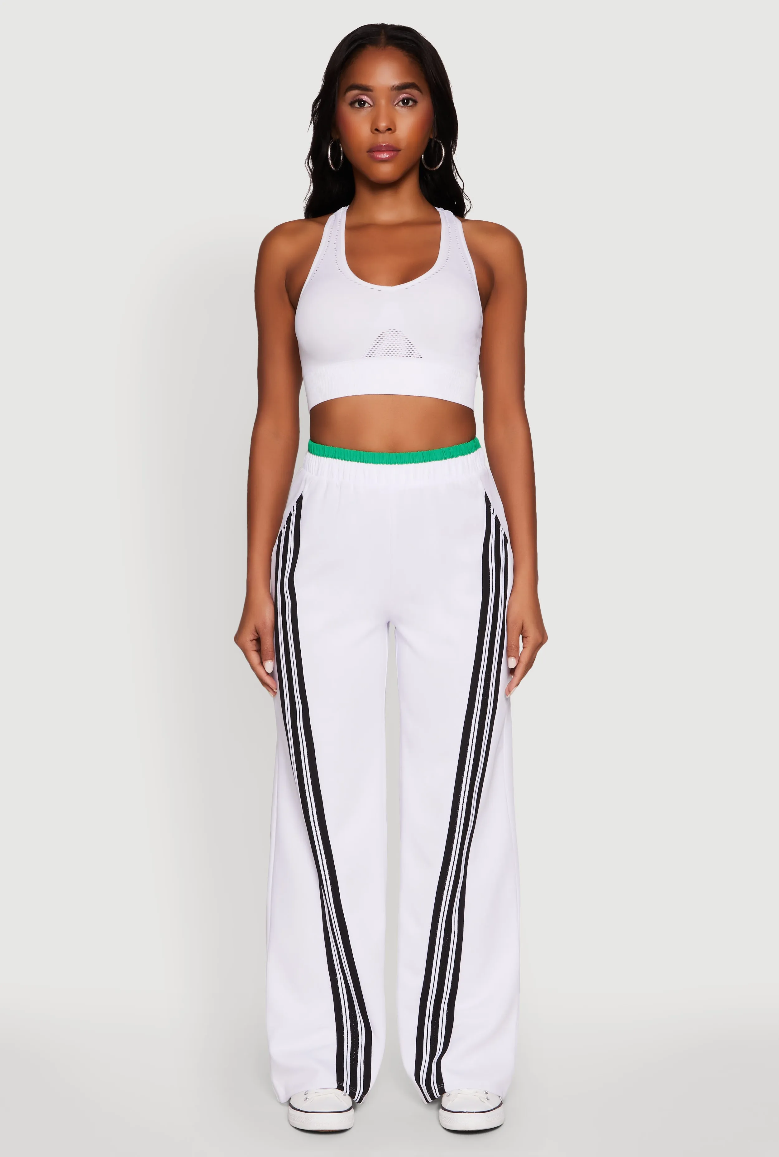 Stylish High Waisted Contrast Trim Scuba Active Pants sold by Rainbow product image thumbnail 2