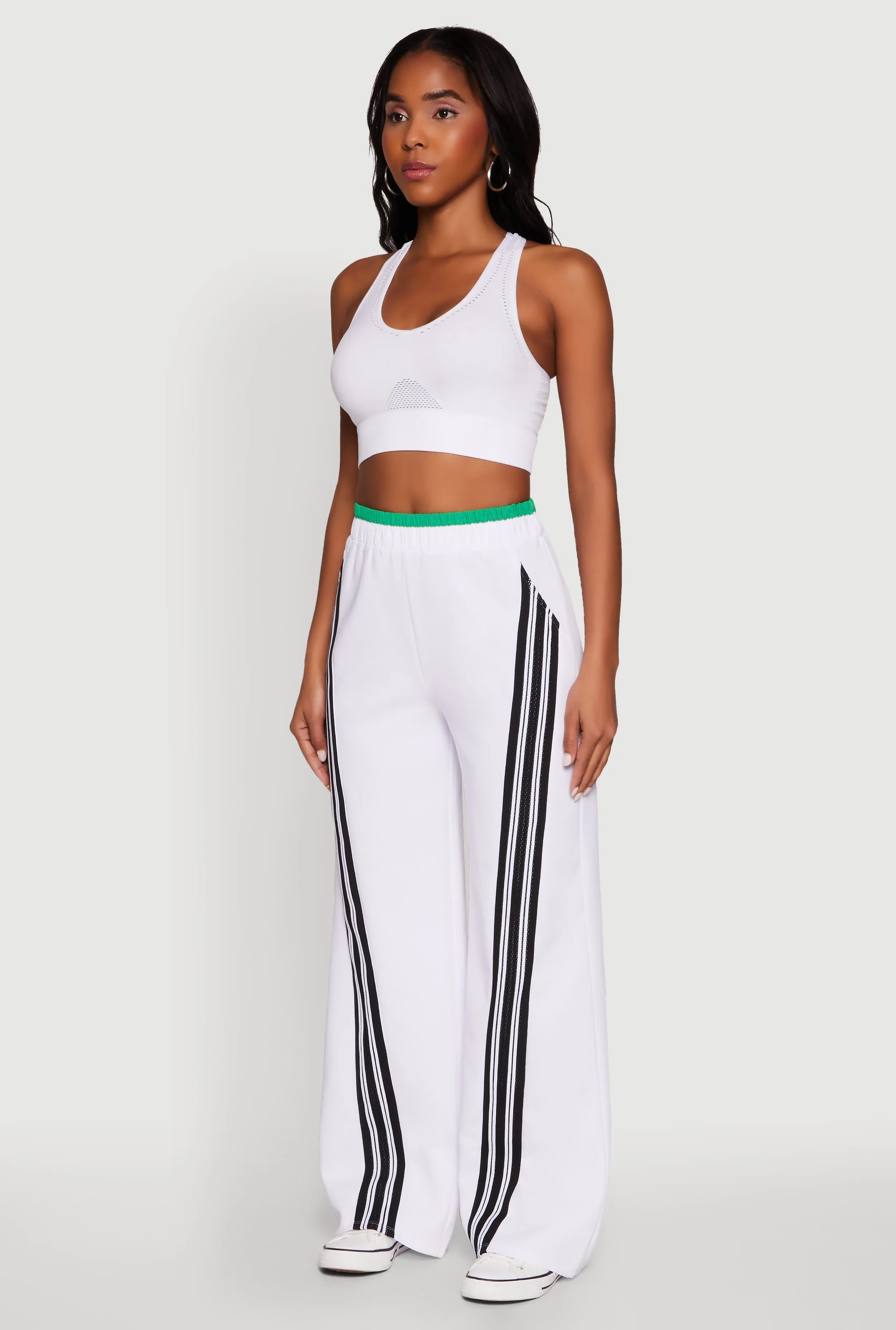 Stylish High Waisted Contrast Trim Scuba Active Pants sold by Rainbow product image thumbnail 3