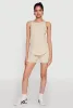Stylish Mesh Detail High Neck Sleeveless Tank Top sold by Rainbow