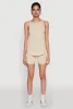 Stylish Mesh Detail High Neck Sleeveless Tank Top sold by Rainbow