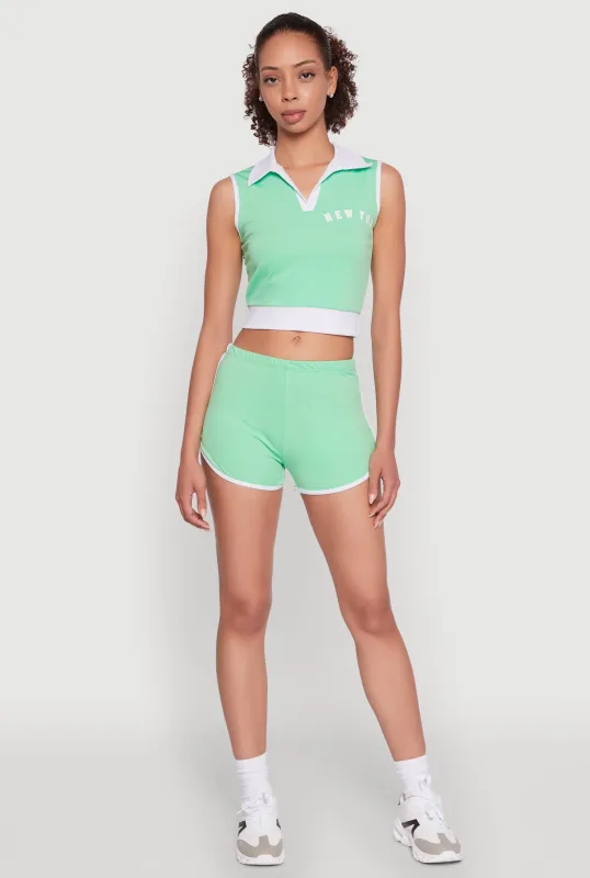 Trendy Contrast Trim Dolphin Shorts sold by Rainbow