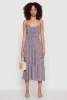Ditsy Floral Tiered Sundress with Tie Front Keyhole sold by Rainbow