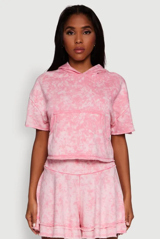 Trendy Mineral Wash Oversized Hooded Sweatshirt sold by Rainbow