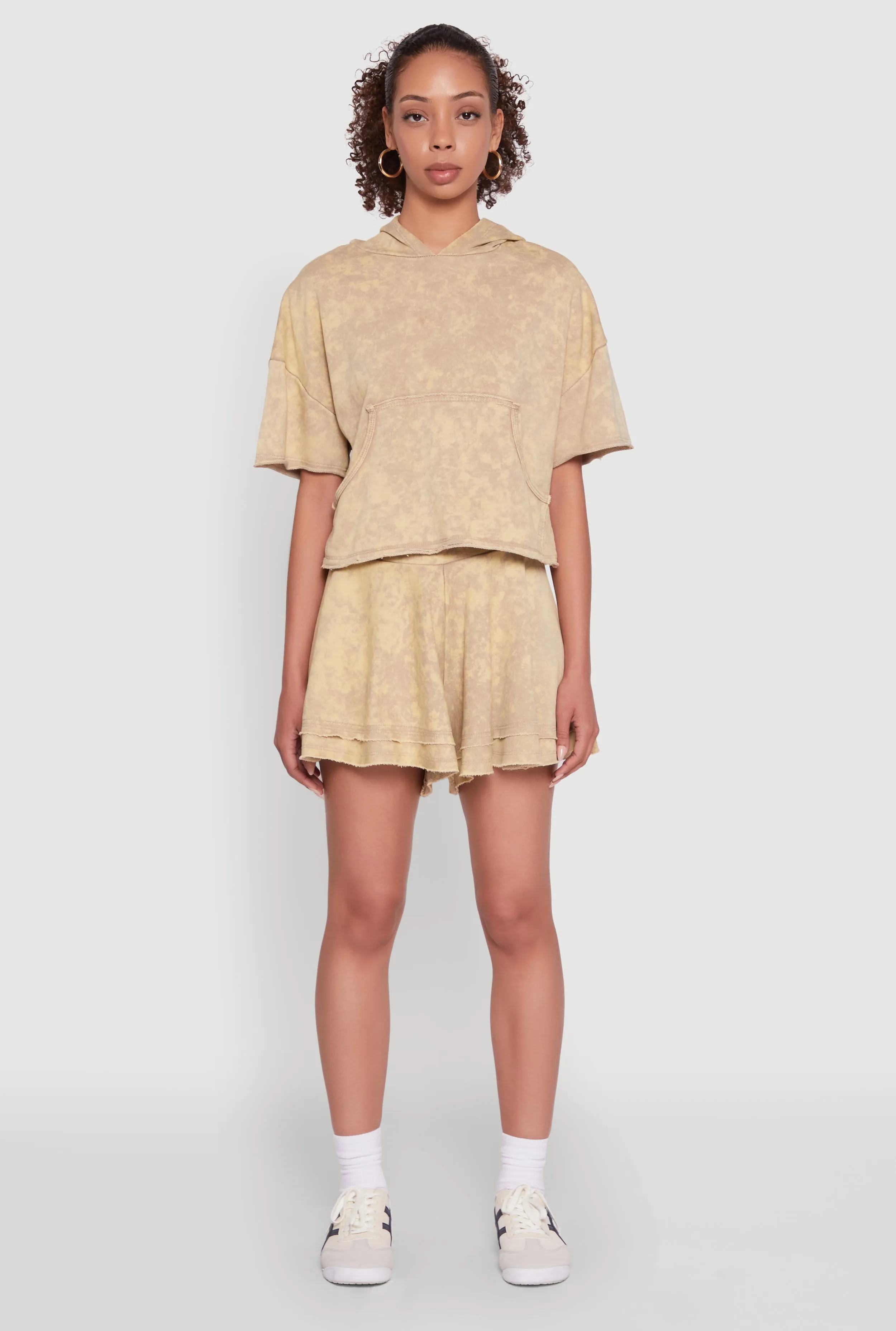 Trendy Mineral Wash Oversized Hooded Sweatshirt sold by Rainbow product image thumbnail 3