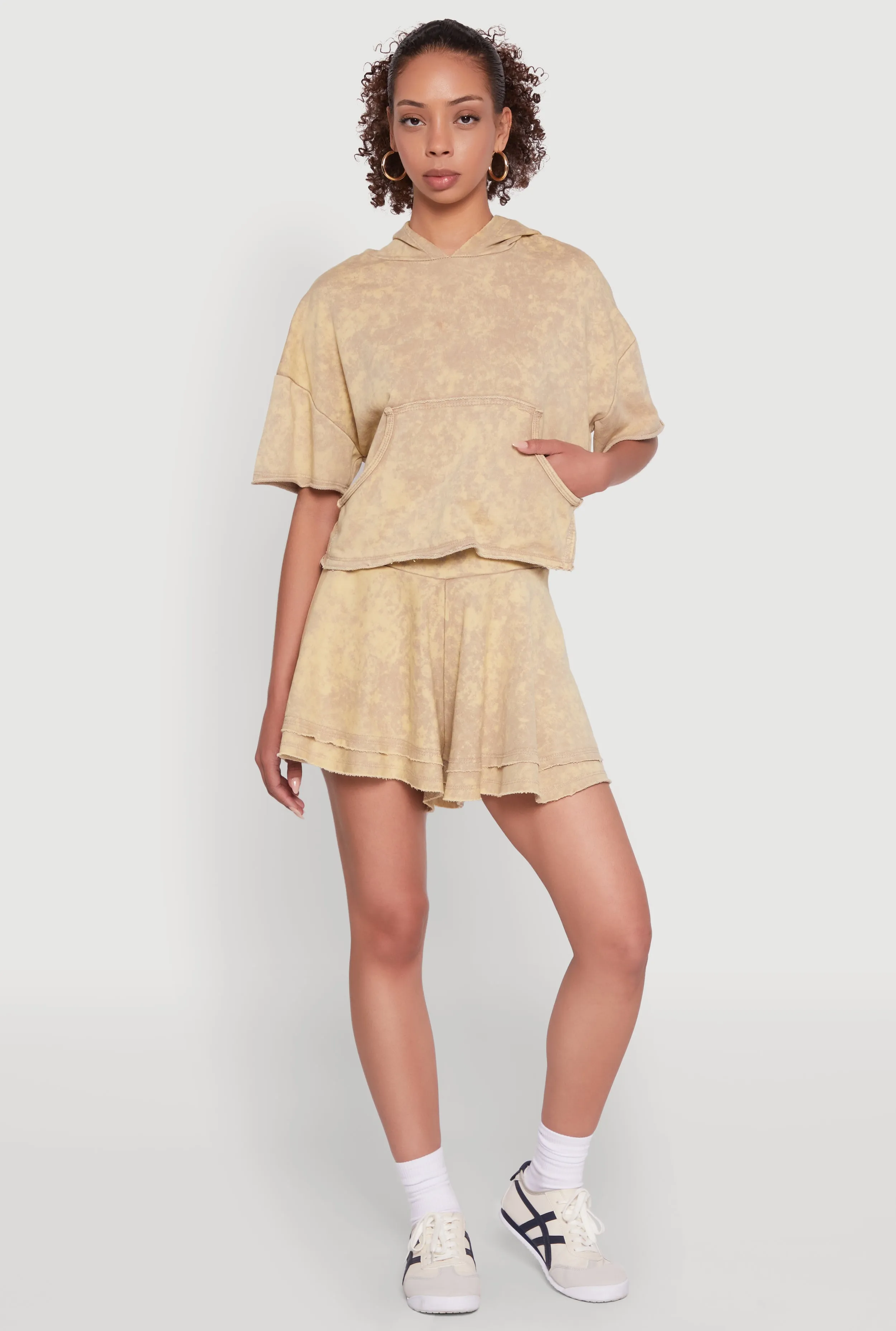 Trendy Mineral Wash Oversized Hooded Sweatshirt sold by Rainbow product image thumbnail 2