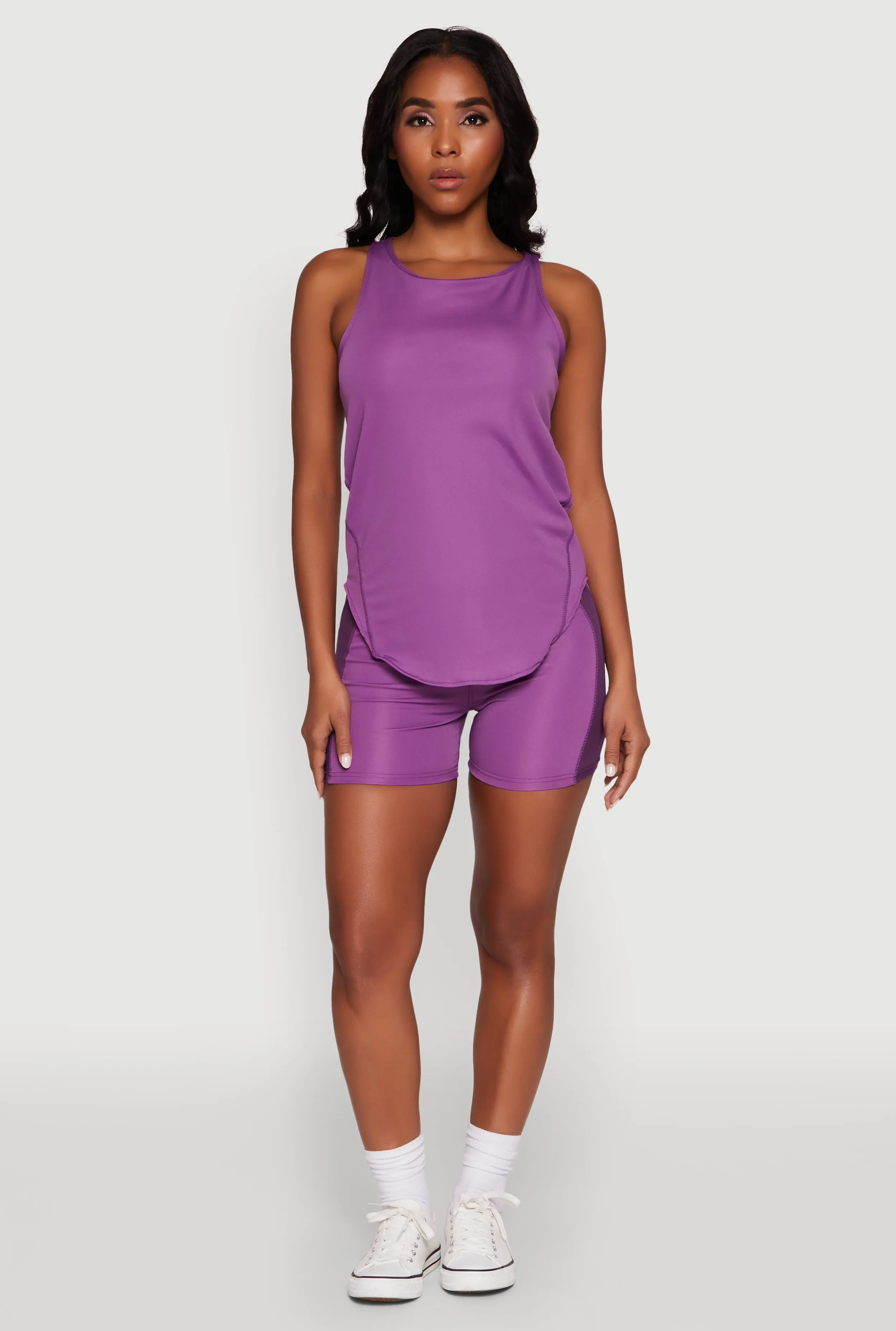 Stylish Mesh Detail High Neck Sleeveless Tank Top sold by Rainbow product image thumbnail 2