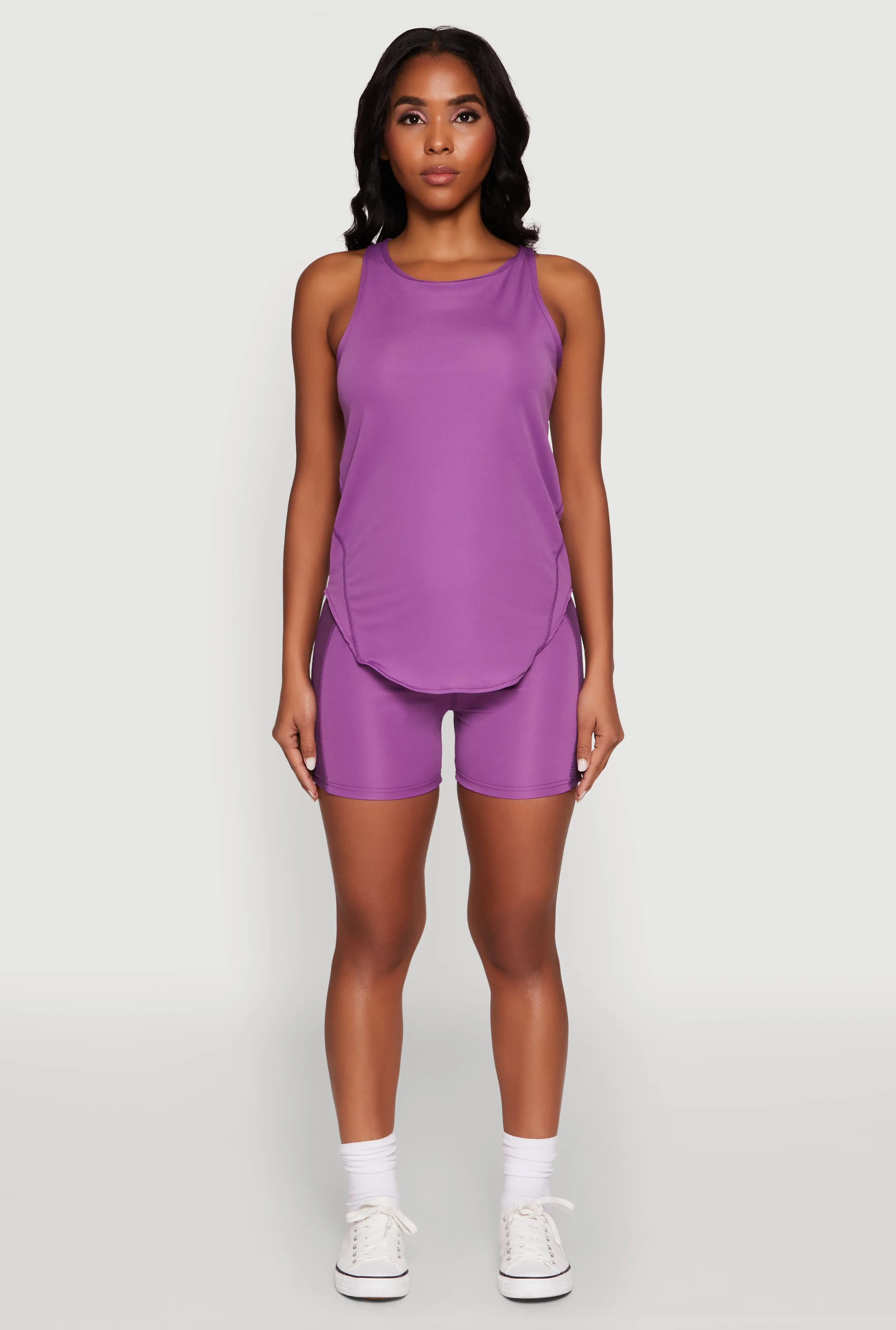 Stylish Mesh Detail High Neck Sleeveless Tank Top sold by Rainbow product image thumbnail 3