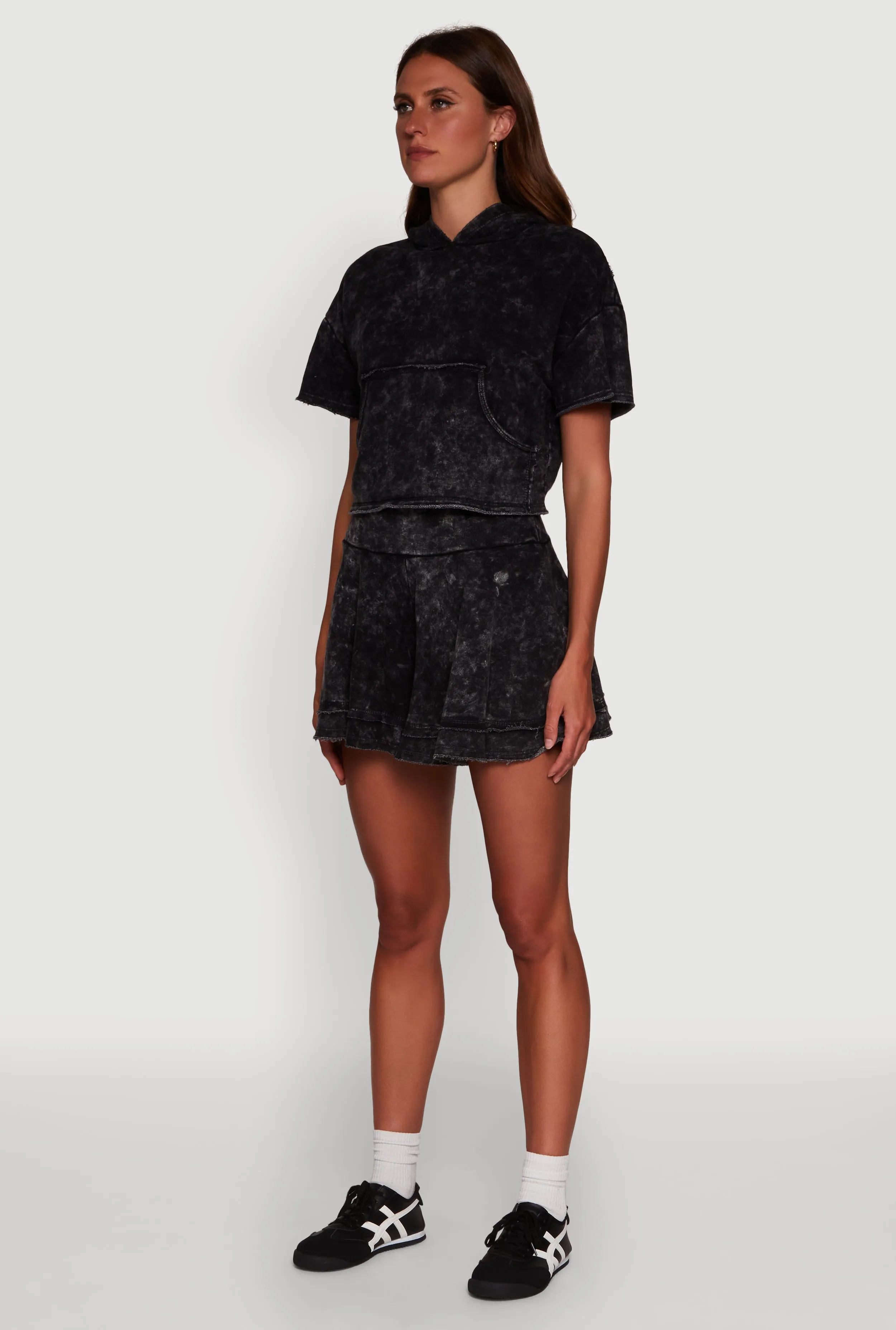 Trendy Mineral Wash Oversized Hooded Sweatshirt sold by Rainbow product image thumbnail 5