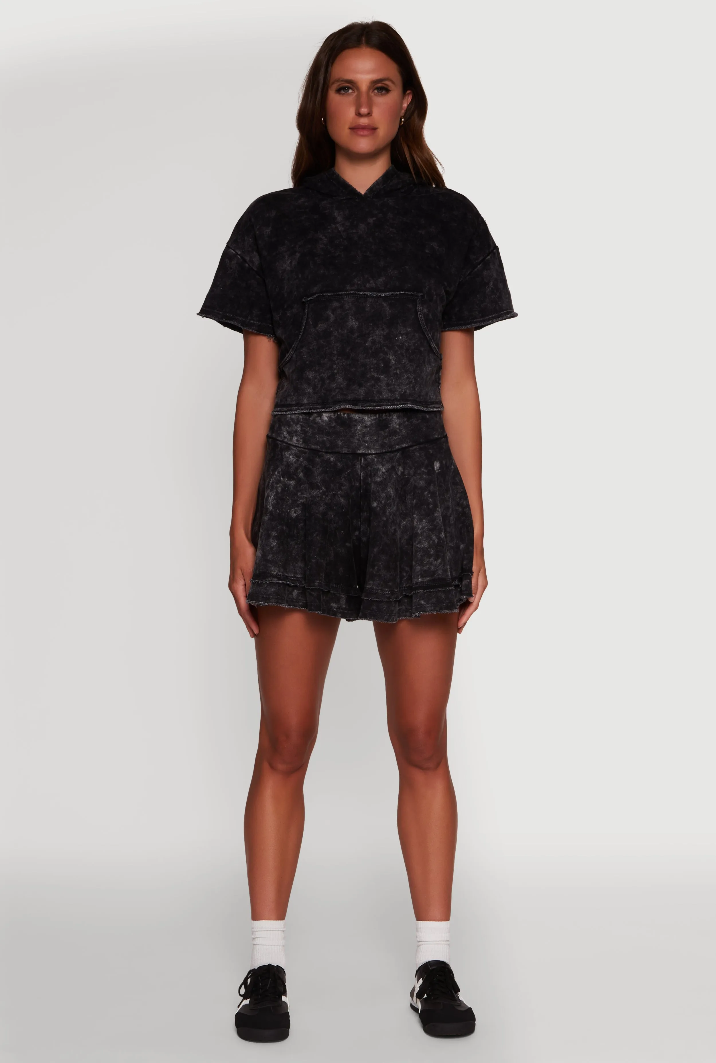 Trendy Mineral Wash Oversized Hooded Sweatshirt sold by Rainbow product image thumbnail 3