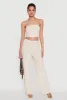 Mesh Lettuce Edge Ruffle Casual Straight Pants sold by Rainbow