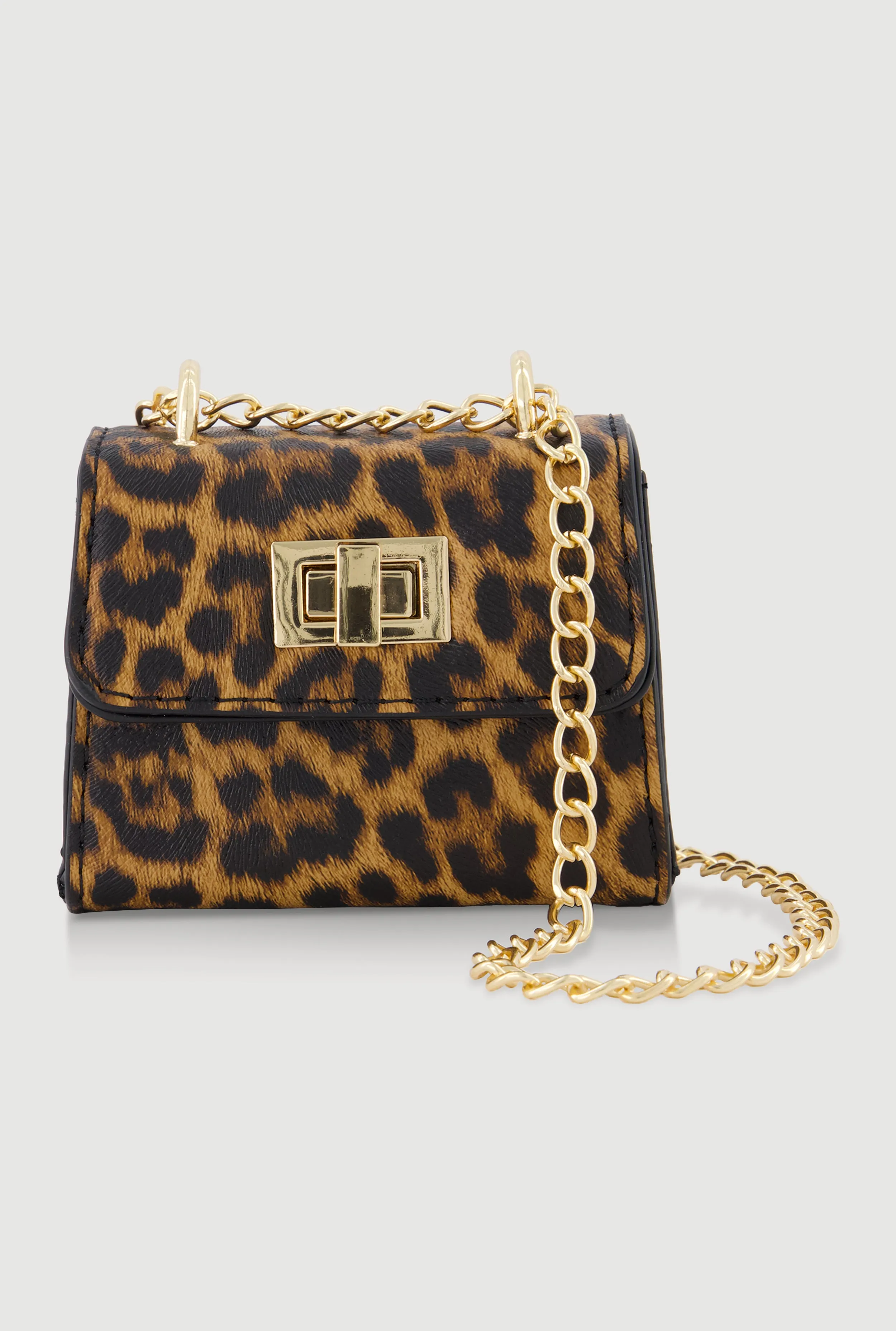 Chic Leopard Print Faux Leather Crossbody Bag with Removable Strap sold by Rainbow