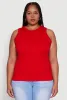 Plus Size Seamless Textured Knit Tank Top sold by Rainbow