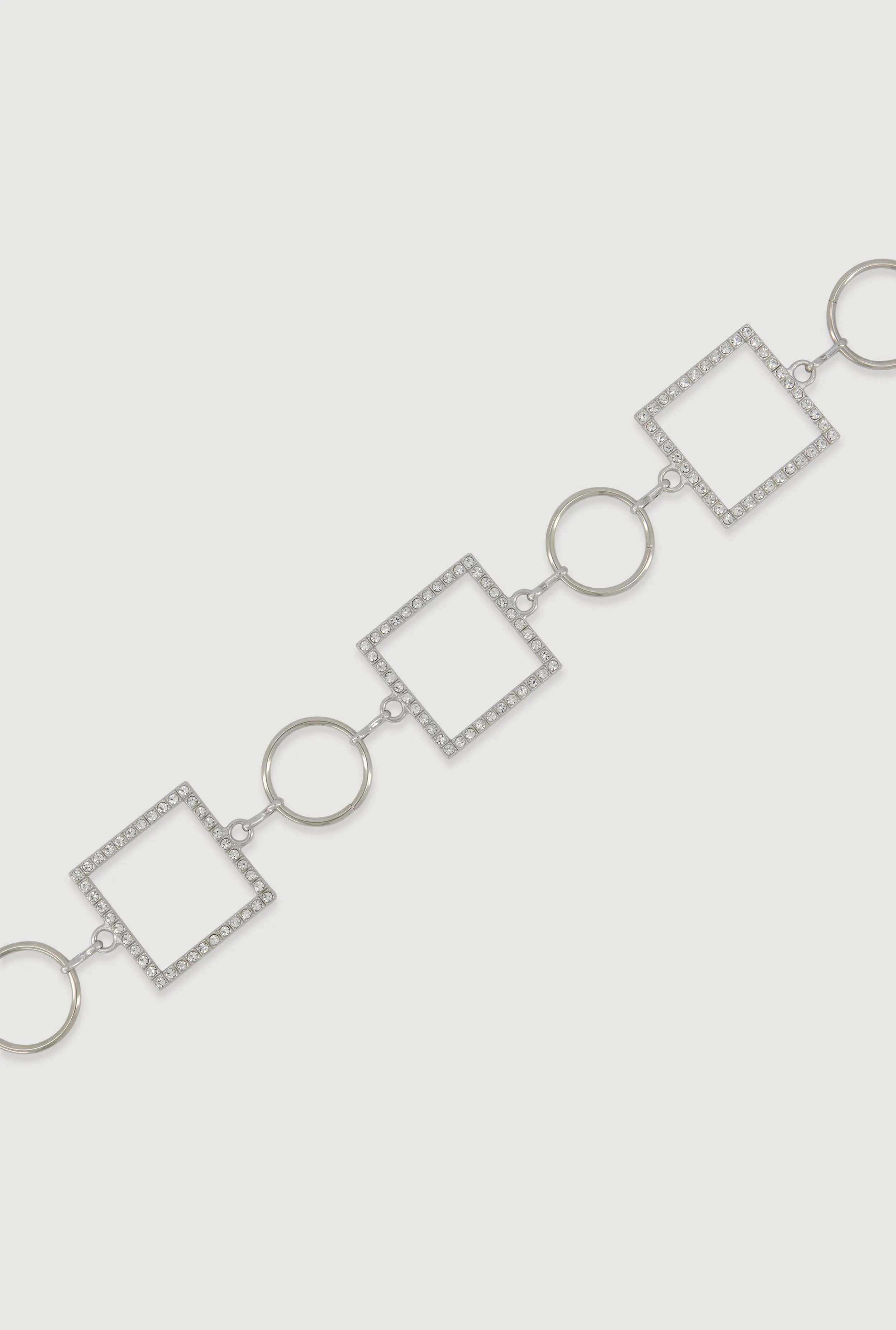 Metallic Rhinestone Multi Shape Chain Belt sold by Rainbow product image thumbnail 3