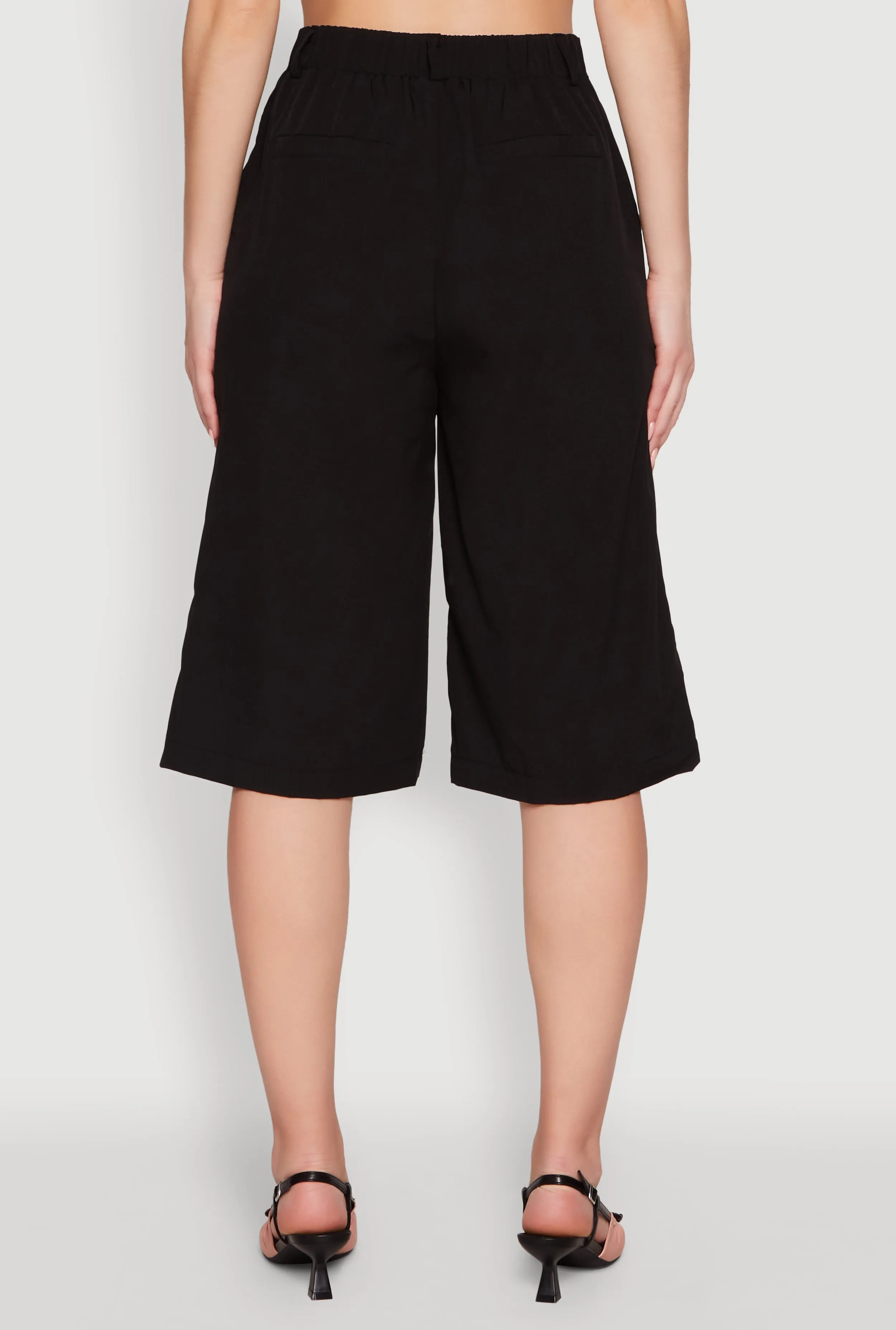 Stylish High Waisted Wide Leg Bermuda Shorts sold by Rainbow product image thumbnail 5