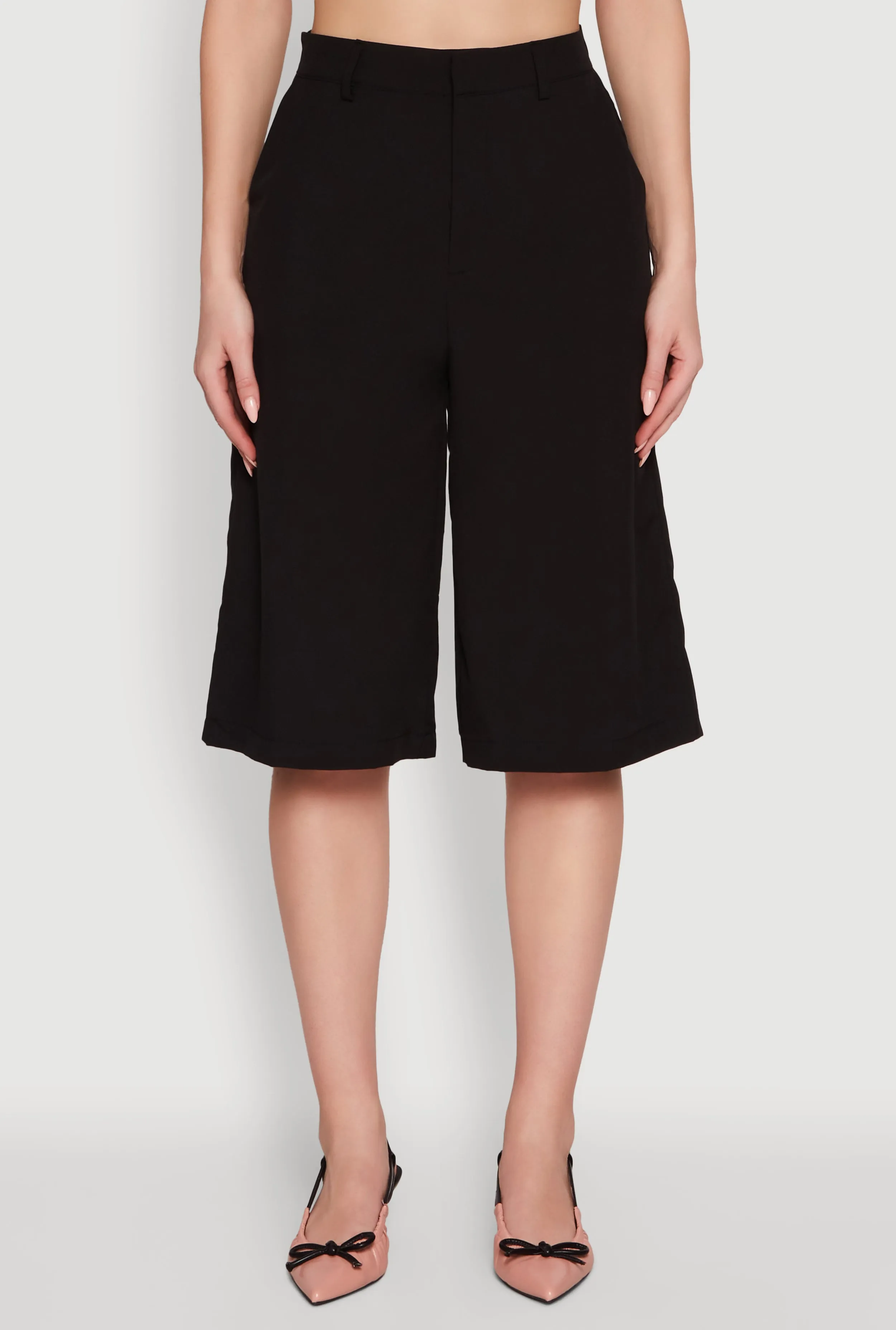 Stylish High Waisted Wide Leg Bermuda Shorts sold by Rainbow product image thumbnail 3