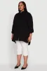 Plus Size Trendy Gauze Knit Button Front Shirt sold by Rainbow