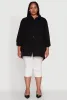 Plus Size Trendy Gauze Knit Button Front Shirt sold by Rainbow