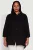 Plus Size Trendy Gauze Knit Button Front Shirt sold by Rainbow