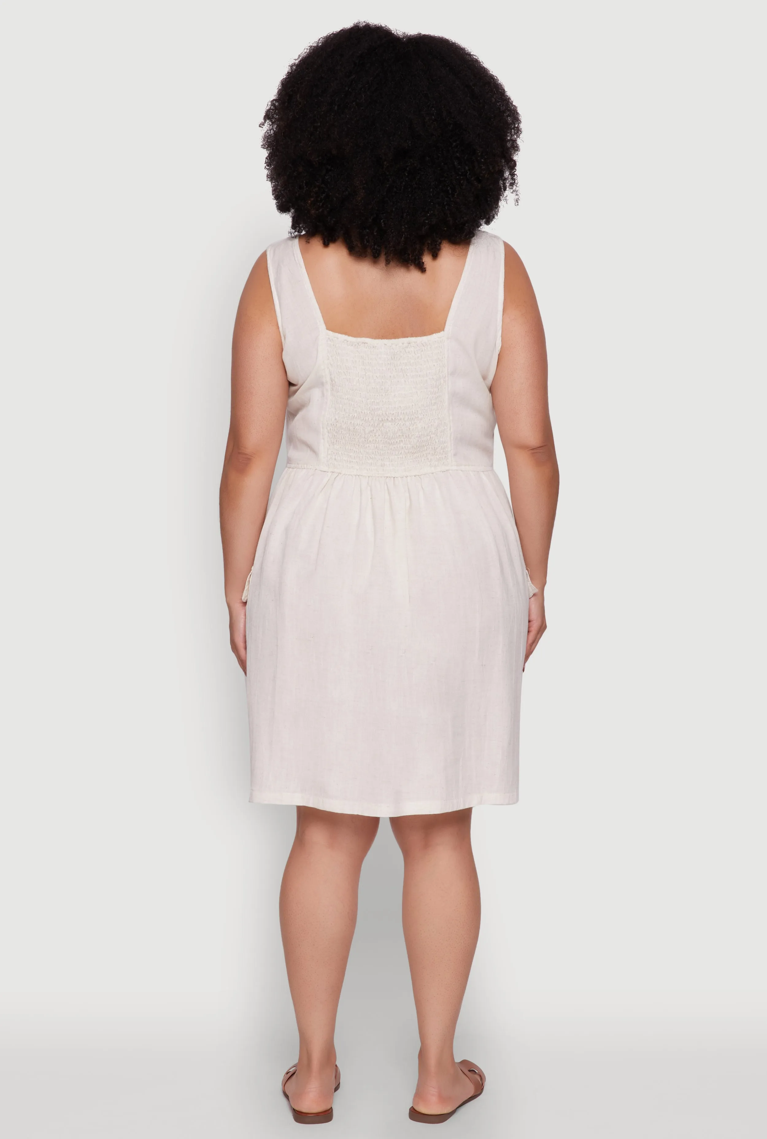 Plus Size Sleeveless Sundress with Cargo Pockets sold by Rainbow product image thumbnail 5