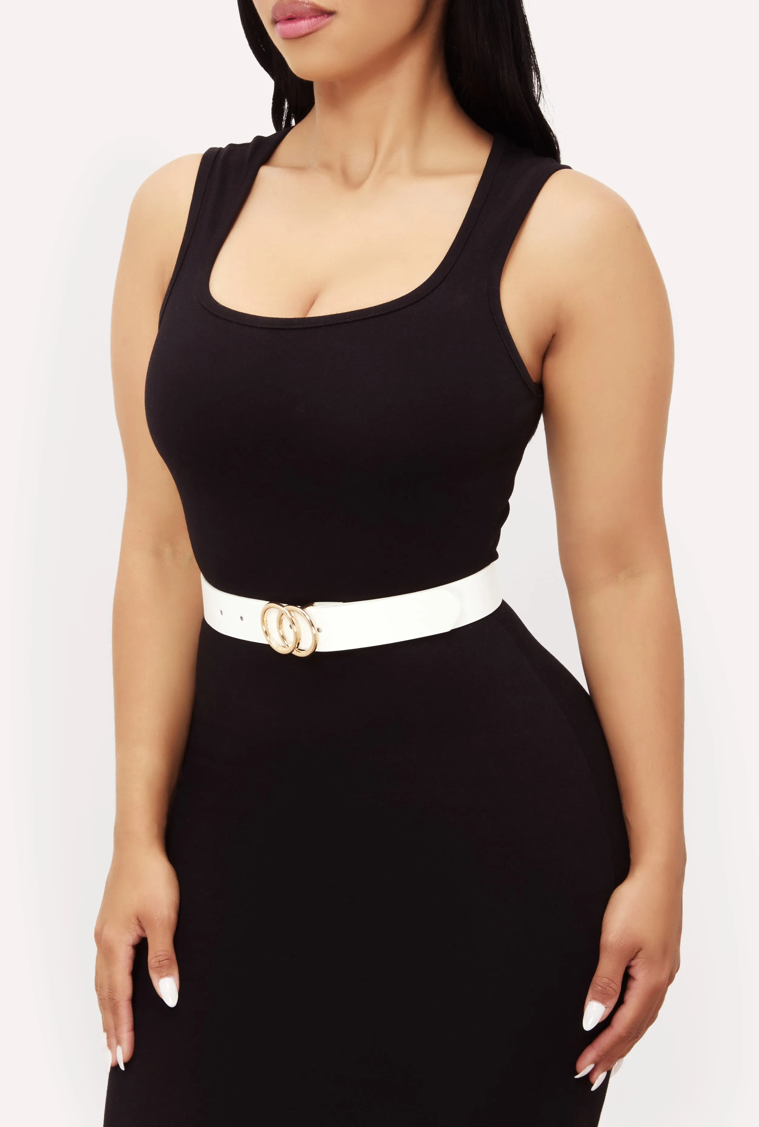 Metallic Buckle Faux Leather Belts 2 Pack sold by Rainbow product image thumbnail 2