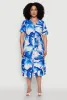 Plus Size Floral Print Shirt Dress with Tie Waist Belt sold by Rainbow
