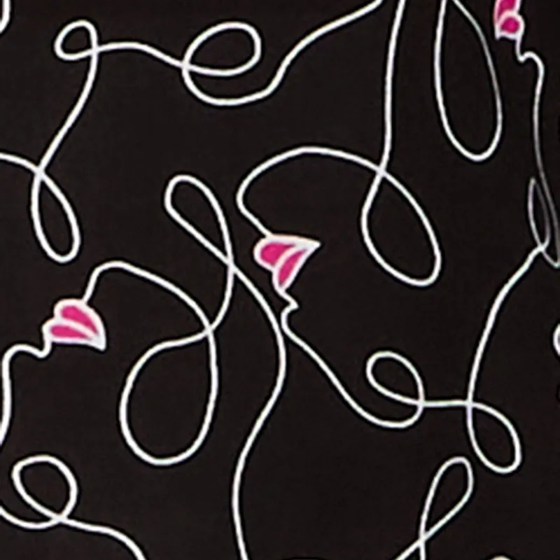 Plus Size Swirl Face Print Button Front Shirt sold by Rainbow product image thumbnail 4