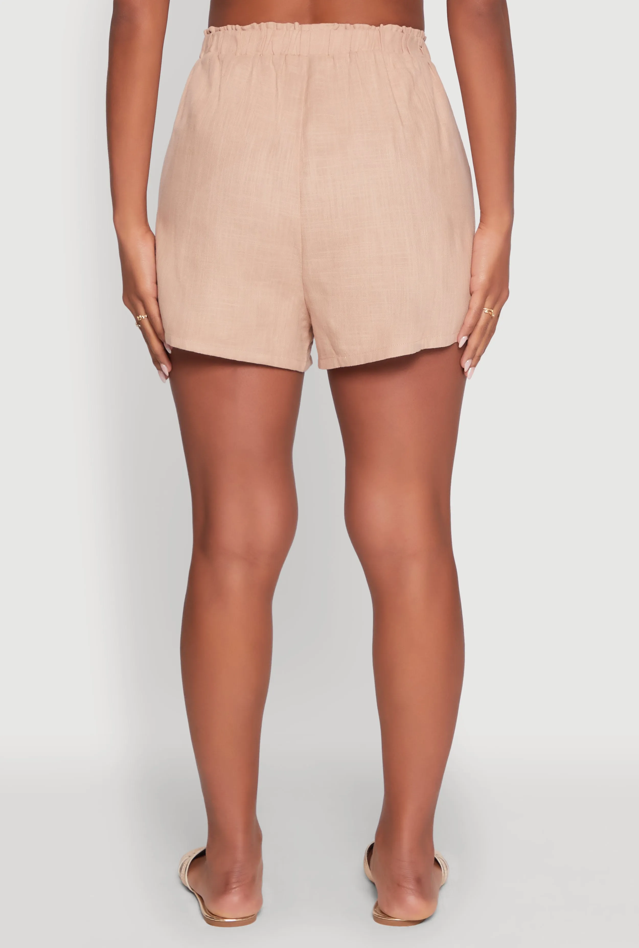 Stylish High Waisted Shorts with Elastic Waist sold by Rainbow product image thumbnail 5