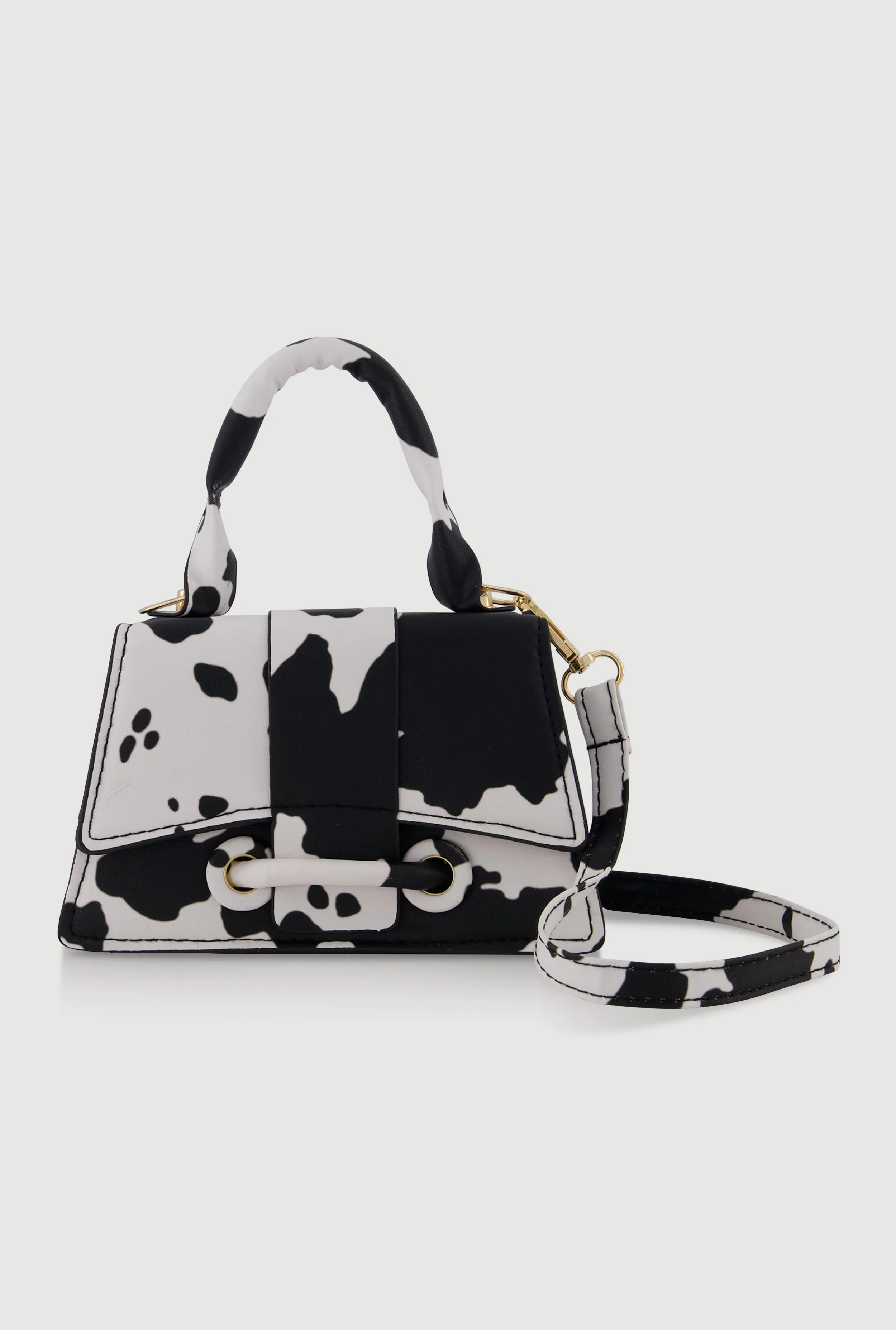 Chic Animal Print Faux Leather Crossbody Bag with Removable Strap sold by Rainbow