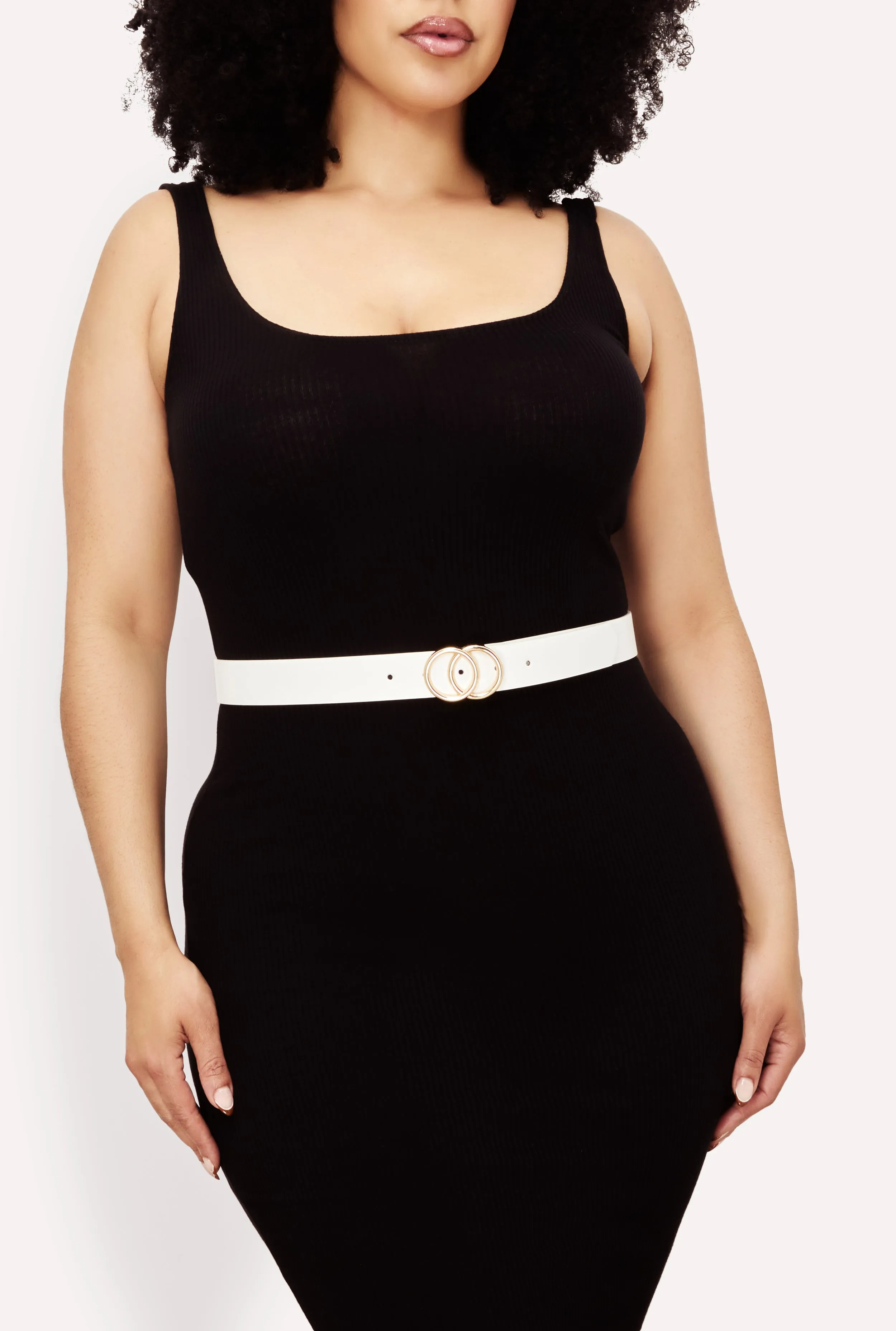 Plus Size Assorted Metallic Buckle Faux Leather Belts 2 Pack sold by Rainbow product image thumbnail 2