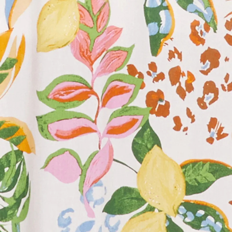 Chic Floral Sleeveless Sundress with Side Slit and Caged Back sold by Rainbow product image thumbnail 4