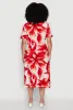 Plus Size Floral Print Shirt Dress with Tie Waist Belt sold by Rainbow