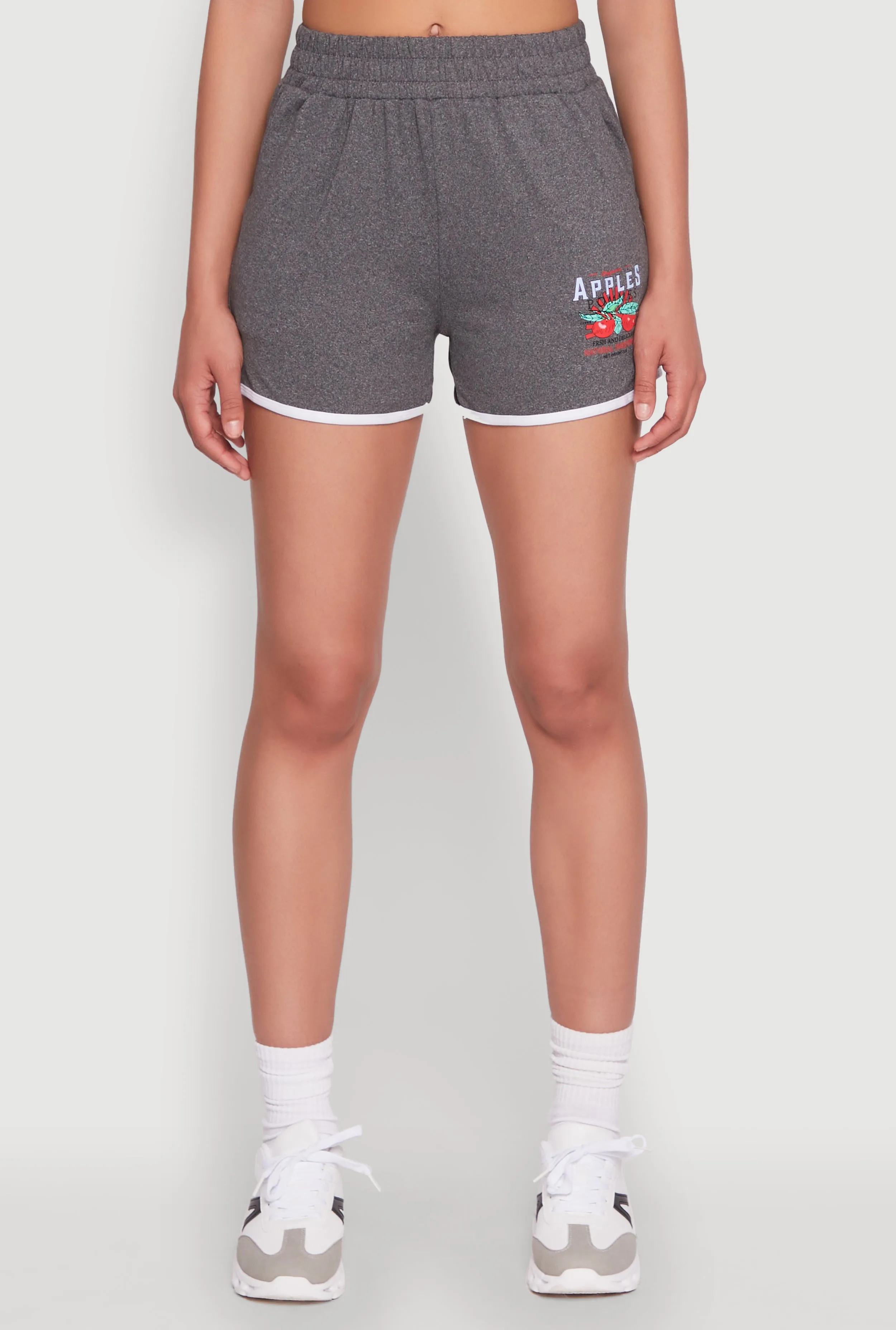 Organic Apples Graphic Contrast Trim Shorts sold by Rainbow product image thumbnail 3