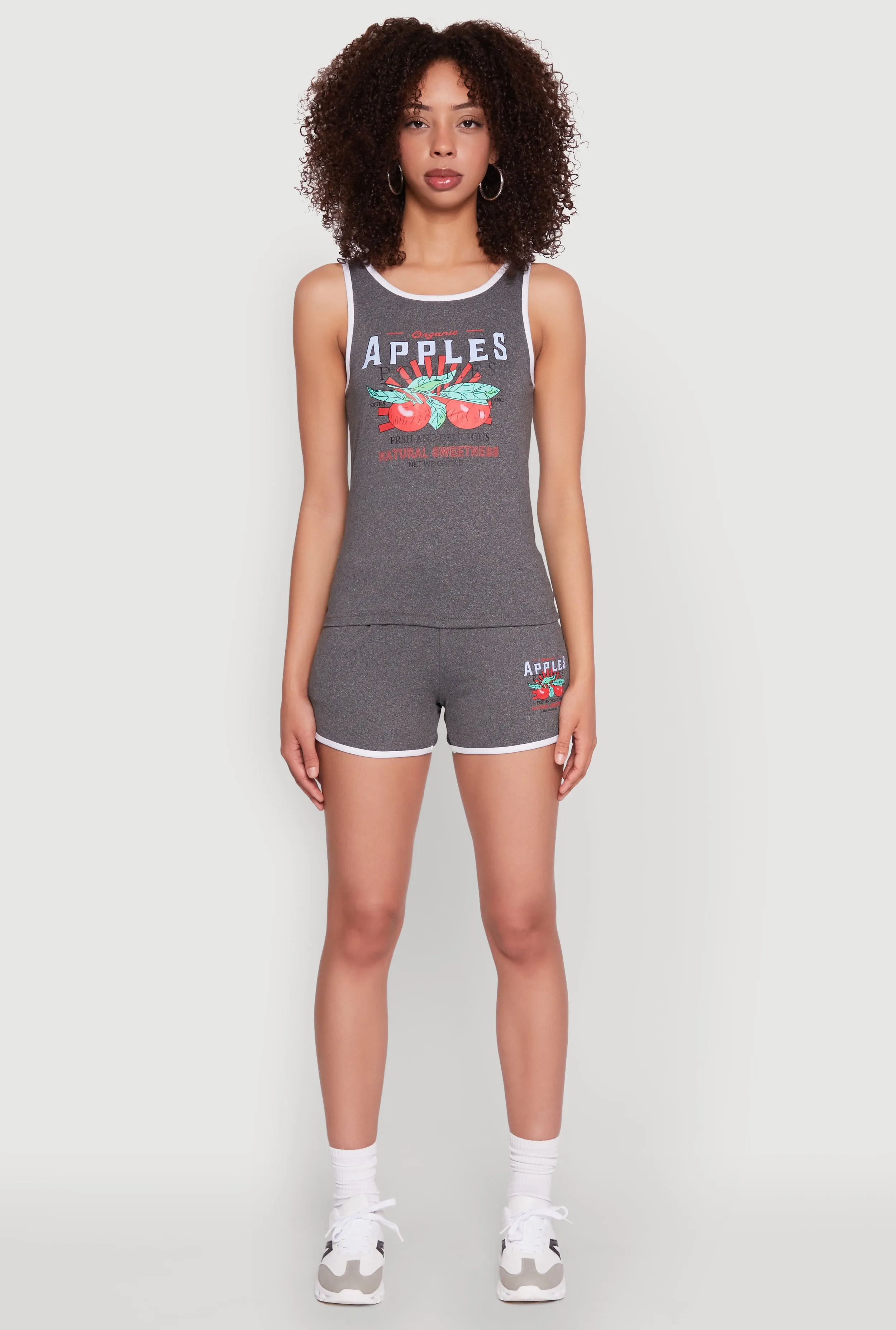 Organic Apples Graphic Tank Top with Contrast Trim sold by Rainbow product image thumbnail 2