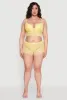 Plus Size Floral Lace Plunge Longline Bra sold by Rainbow
