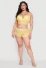Plus Size Floral Lace Plunge Longline Bra sold by Rainbow