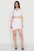 Lace Up Back Button Front Cut Out Mini Dress sold by Rainbow