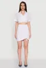 Lace Up Back Button Front Cut Out Mini Dress sold by Rainbow