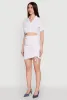 Lace Up Back Button Front Cut Out Mini Dress sold by Rainbow