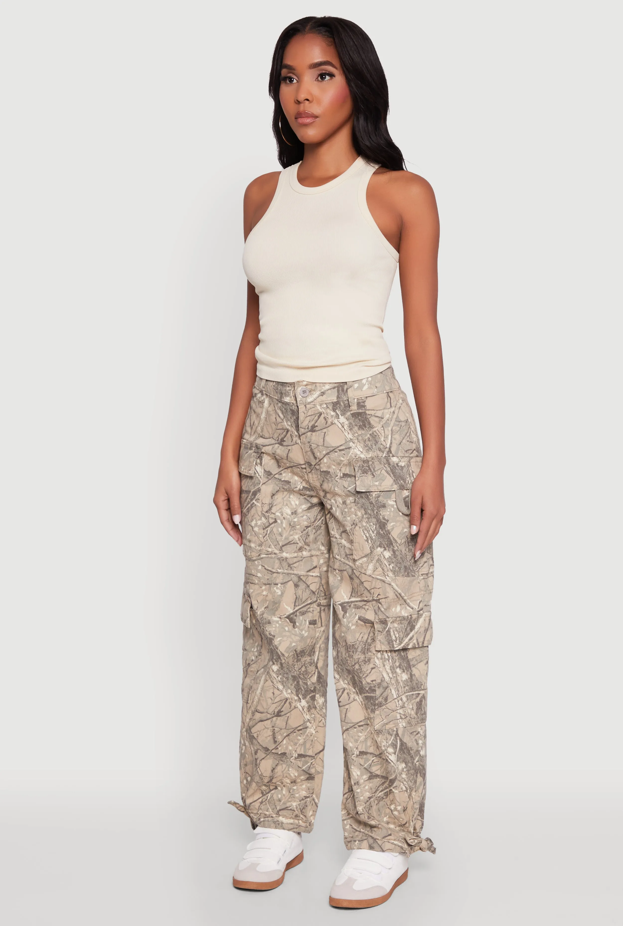 Almost Famous Hunter Camo High Waisted Cargo Joggers sold by Rainbow product image thumbnail 3